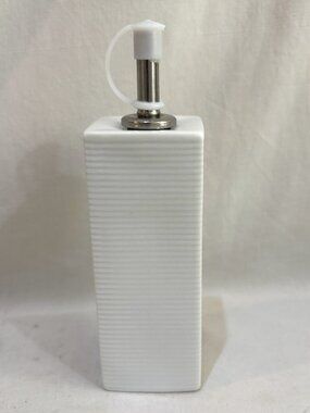 Rosenthal Group Thomas White Porcelain Ribbed Oil Dispenser EUC